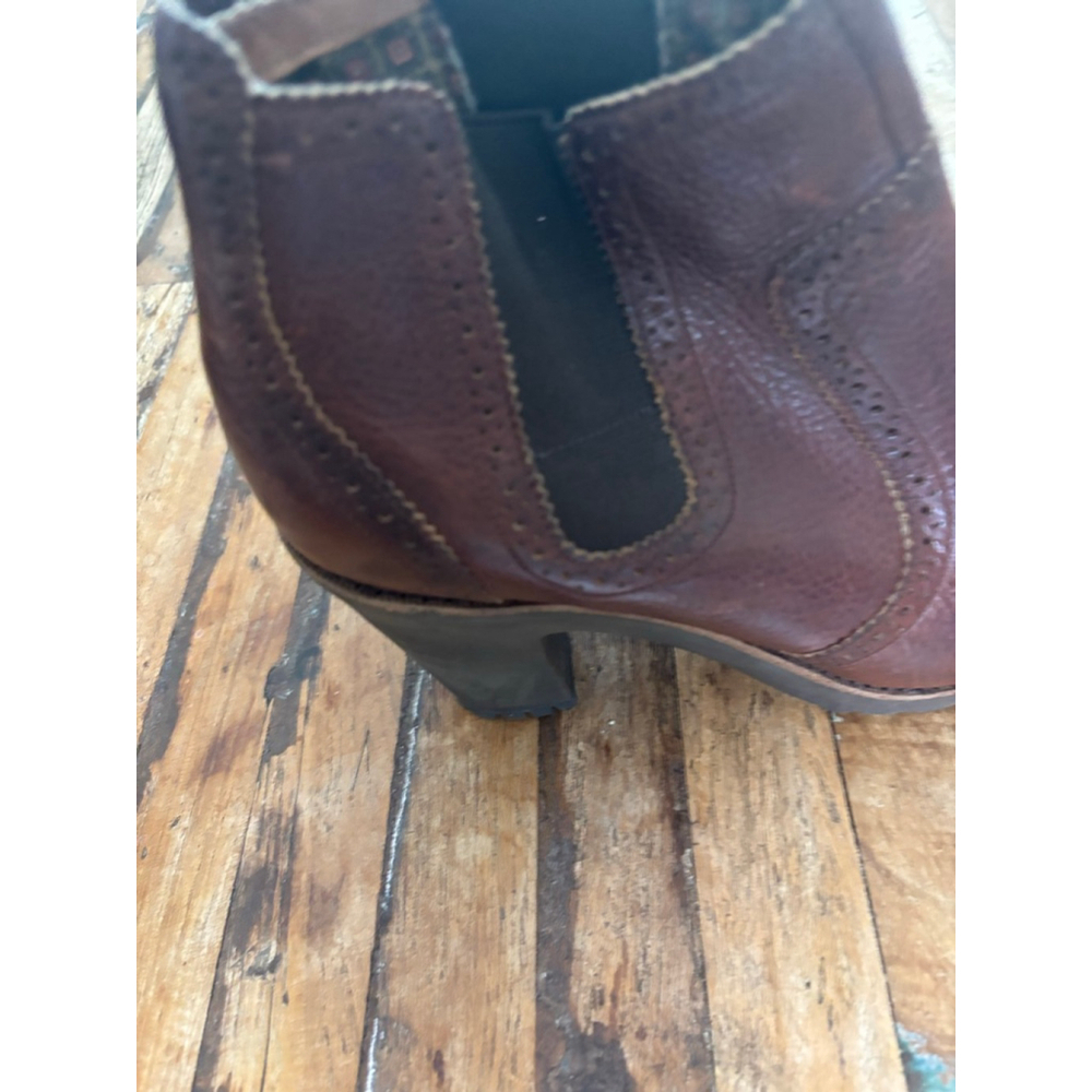 Women's Sperry Brown Leather Brogue Chelsea Ankle Boots US 11 - Picture 8 of 11